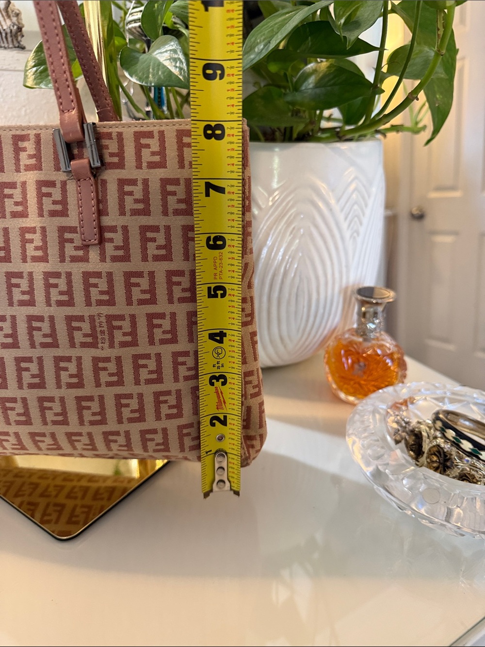 Vintage Fendi Zucchino Small pink Tote bag - Picture 13 of 16